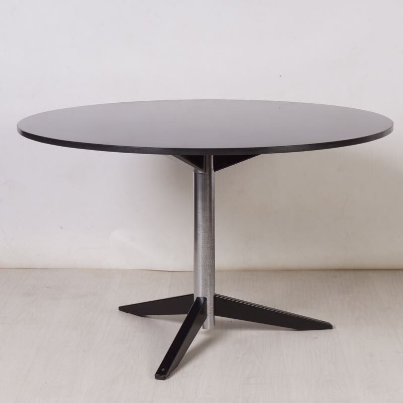 Martin Visser "TE06" chromium and natural stone dining table - 1960s