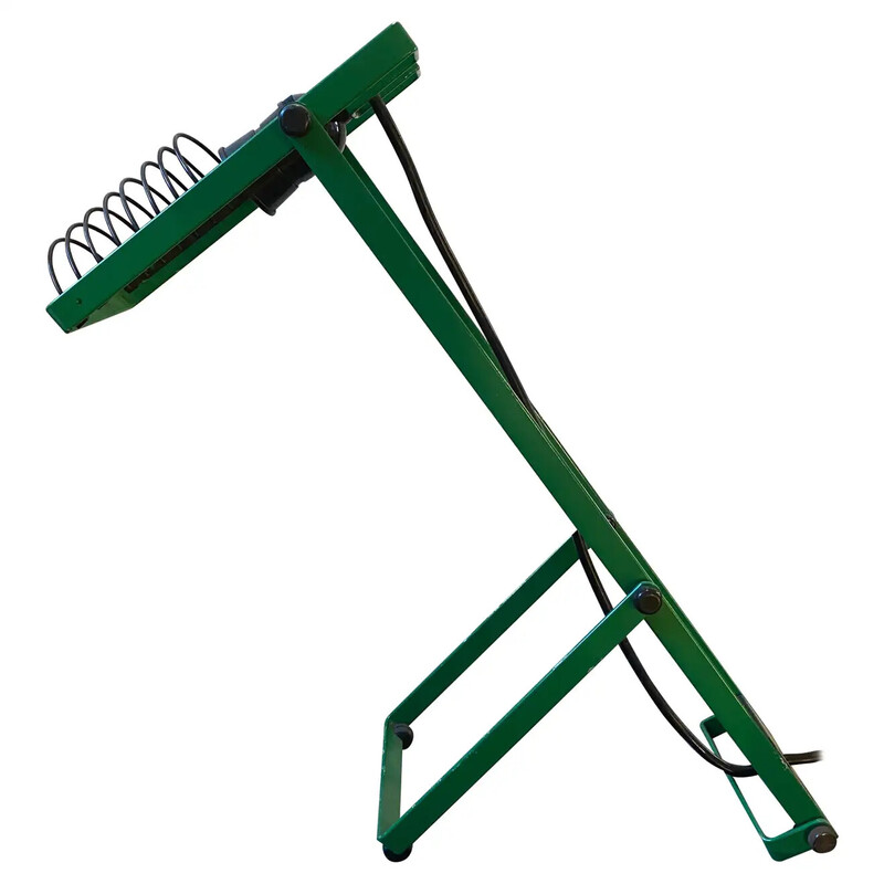 Vintage modernist Sintesi green desk lamp by Ernesto Gismondi for Artemide, 1970s