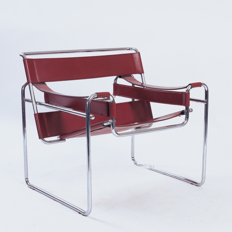 Paar alte Wassily B3-Sessel von Marcel Breuer