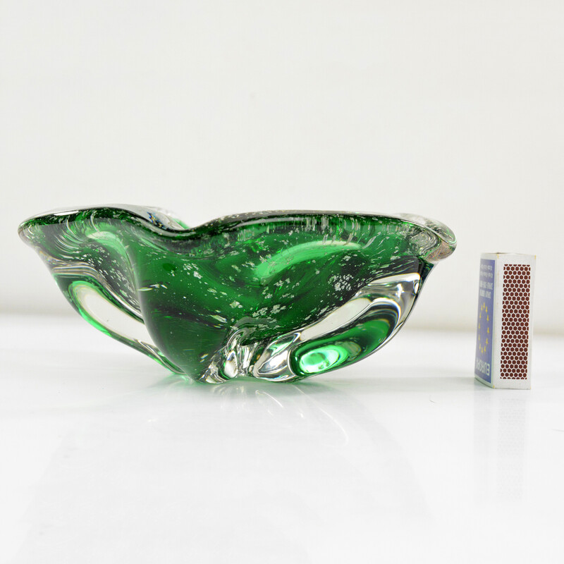 Vintage crystal ashtray by Huta Szkła Harrachov, Czechoslovakia 1960s