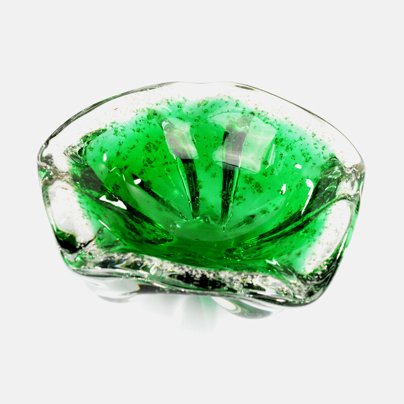 Vintage crystal ashtray by Huta Szkła Harrachov, Czechoslovakia 1960s