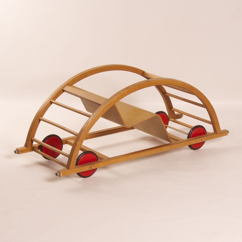 Reversible Kids Car & Rocking Chair by Mart Stam for Siegfried Lenz Berggieszhübel - 1950s