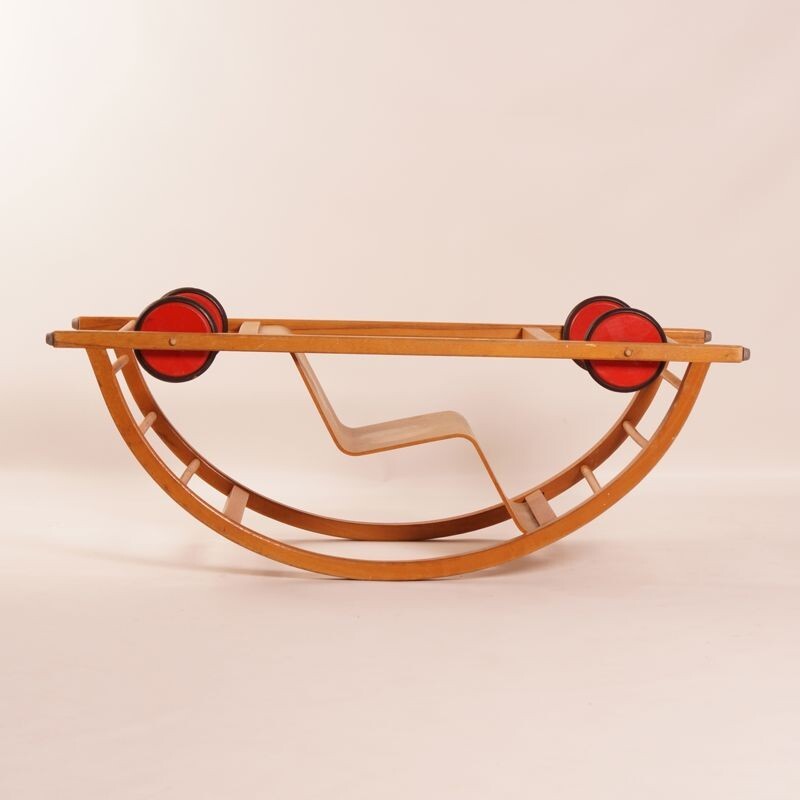 Reversible Kids Car & Rocking Chair by Mart Stam for Siegfried Lenz Berggieszhübel - 1950s