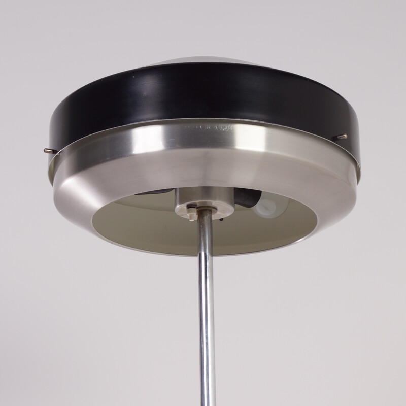 Lampadaire noir et chrome, Hiemstra Evolux - 1960