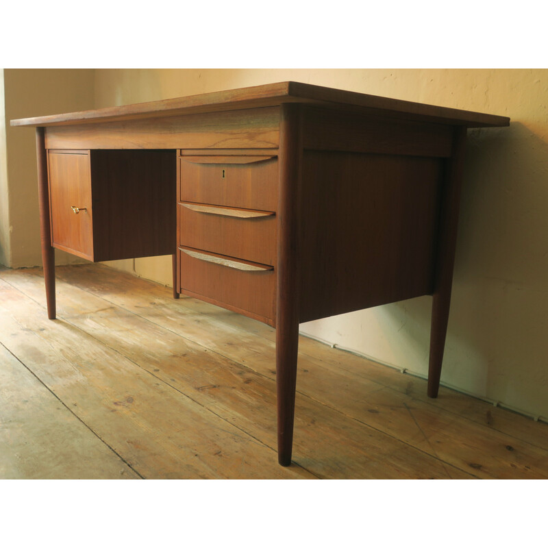 Vintage teak desk by Gunnar Nielsen Tibergaard, Denmark 1960