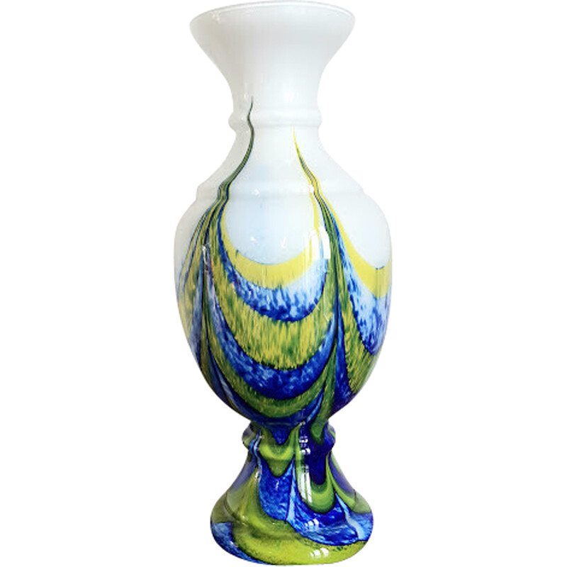 Vaso vintage en verre de Murano par Carlo Moretti, 1970