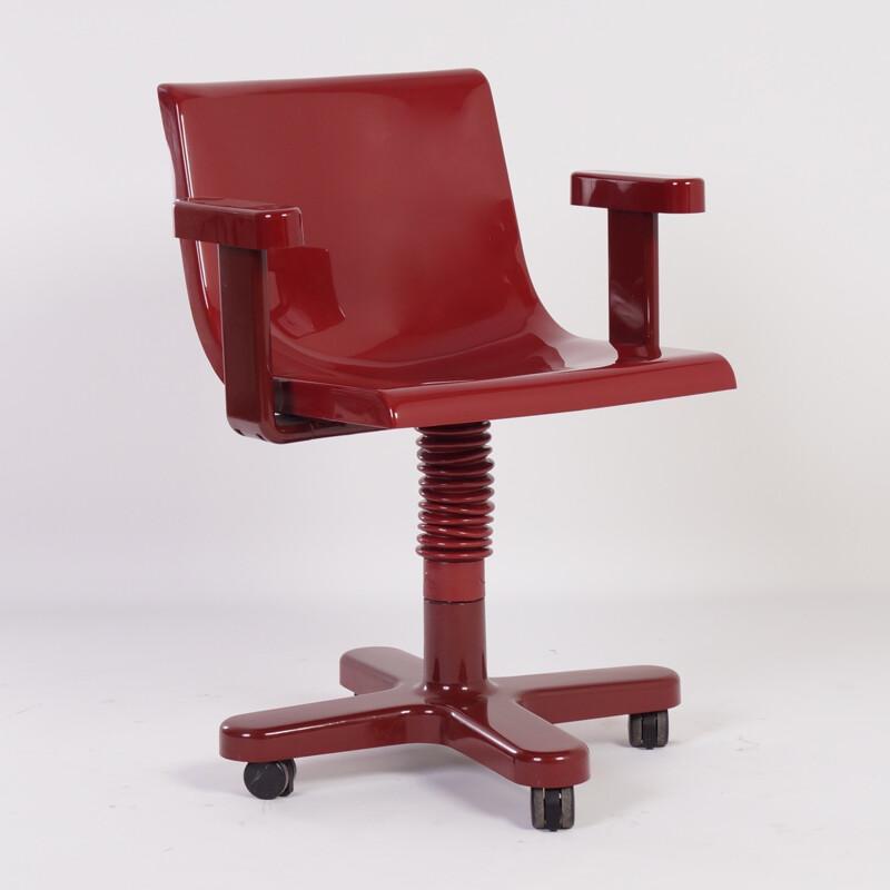 Chaise de bureau rouge Ettore Sottsass Olivetti Synthesis - 1970