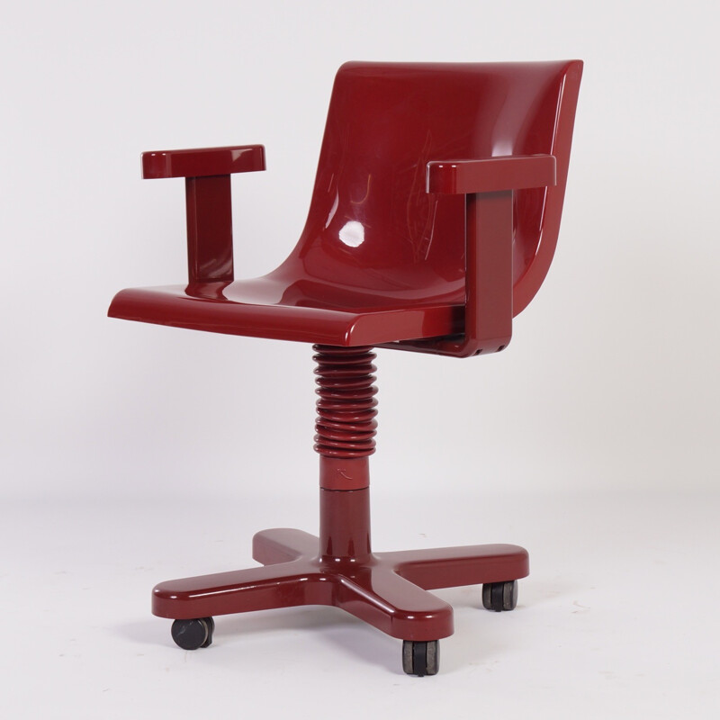 Chaise de bureau rouge Ettore Sottsass Olivetti Synthesis - 1970