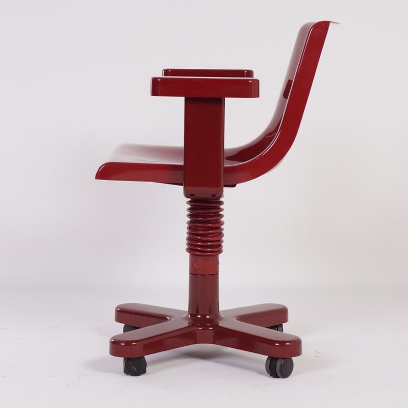 Chaise de bureau rouge Ettore Sottsass Olivetti Synthesis - 1970