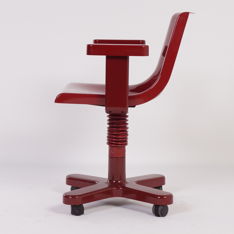 Chaise de bureau rouge Ettore Sottsass Olivetti Synthesis - 1970