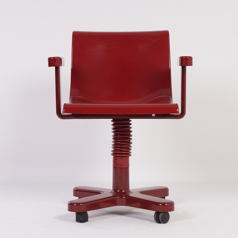 Chaise de bureau rouge Ettore Sottsass Olivetti Synthesis - 1970