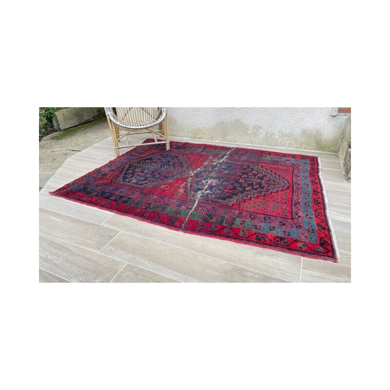 Tapis vintage l'arbre de vie en laine