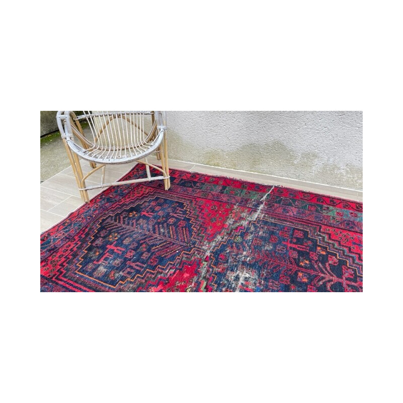 Tapis vintage l'arbre de vie en laine