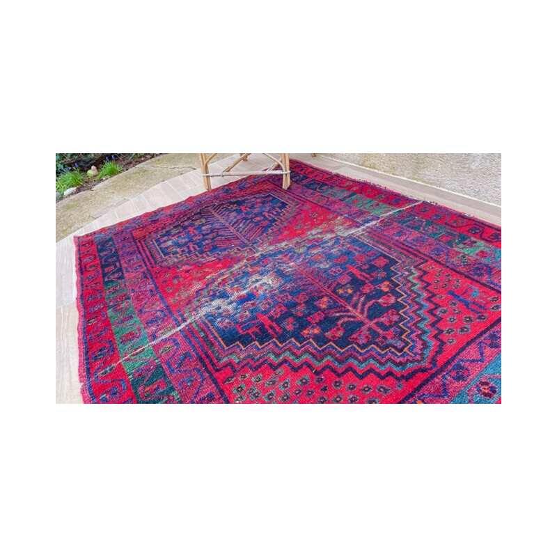 Vintage wollen levensboom tapijt