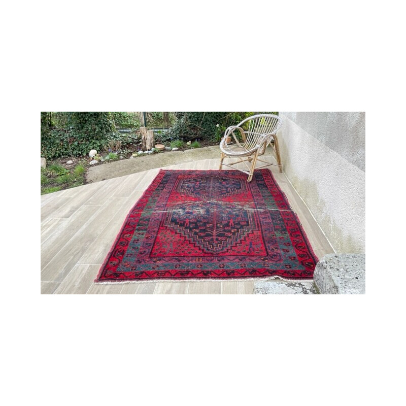 Tapis vintage l'arbre de vie en laine