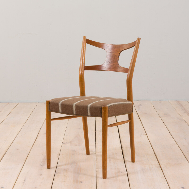 Set of 4 vintage side chairs in teak and oakwood by Kurt Østervig for Randers Møbelfabrik, 1956