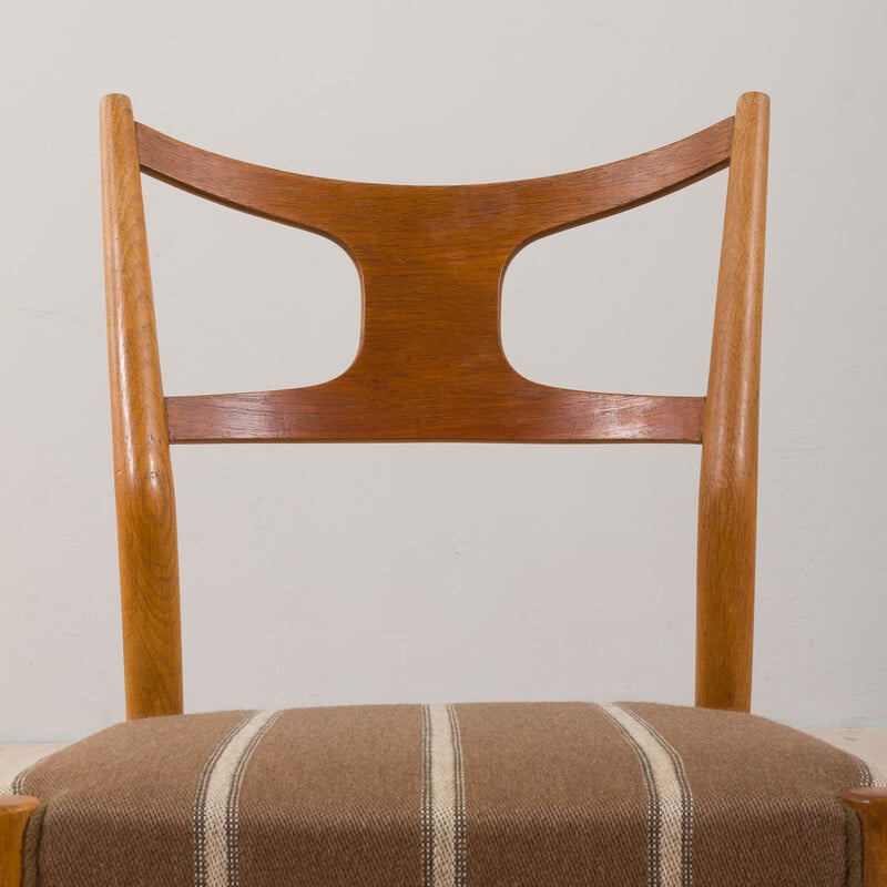 Set of 4 vintage side chairs in teak and oakwood by Kurt Østervig for Randers Møbelfabrik, 1956