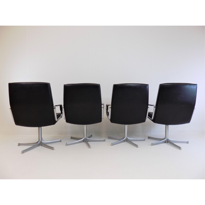 Set of 4 vintage Fk 711 armchairs by Preben Fabricius for Walter Knoll