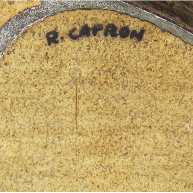 Table basse en céramique et hêtre Roger Capron - 1970