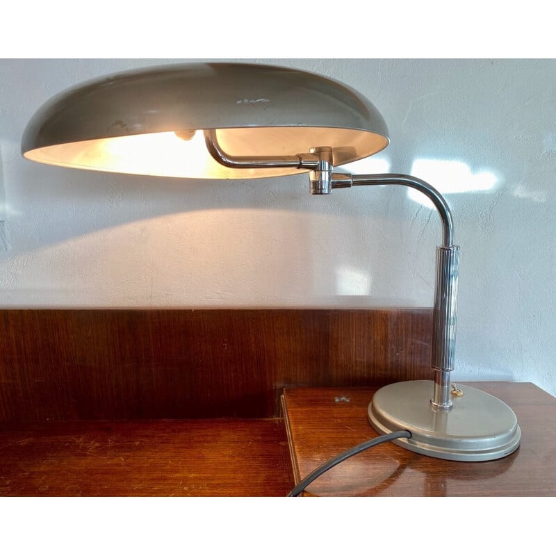 Lámpara de escritorio vintage Long Neck de Alfred Muller