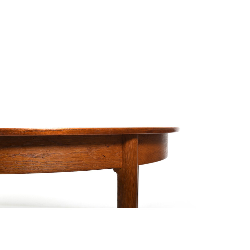 Mesa de comedor vintage de teca y madera de roble de Hans J. Wegner para Andreas Tuck, años 50