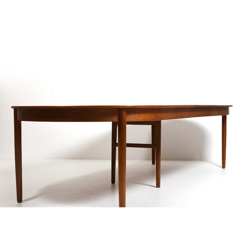 Mesa de comedor vintage de teca y madera de roble de Hans J. Wegner para Andreas Tuck, años 50