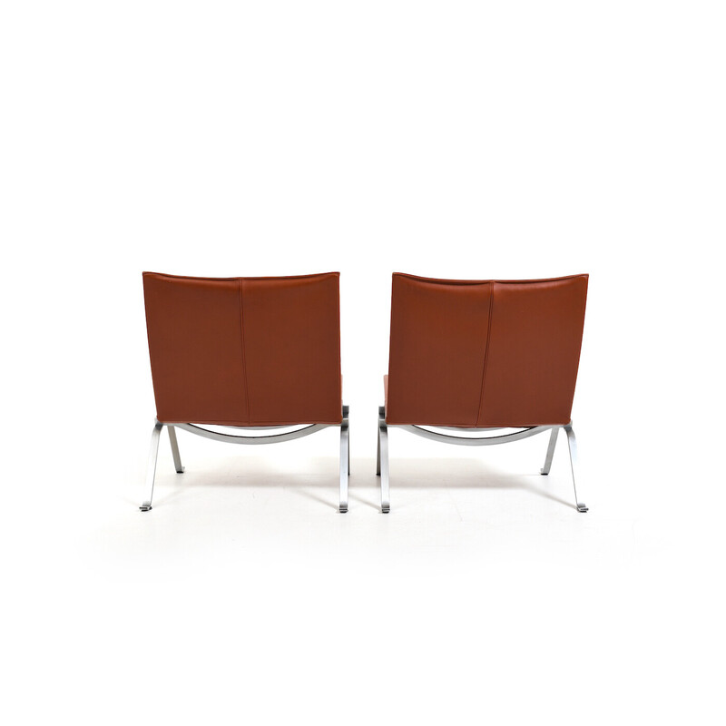 Pareja de sillones vintage Pk22 de Poul Kjaerholm para Fritz Hansen, años 80