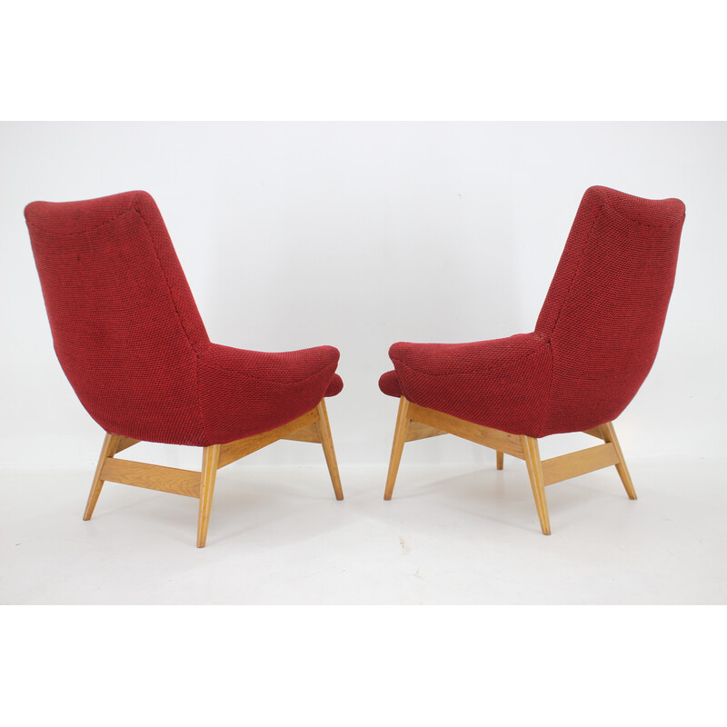 Pair of vintage lounge chairs by Miroslav Navratil, Czechoslovakia 1960s