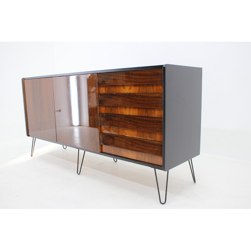 Vintage walnut sideboard by Jiri Jiroutek, Czechoslovakia 1960s