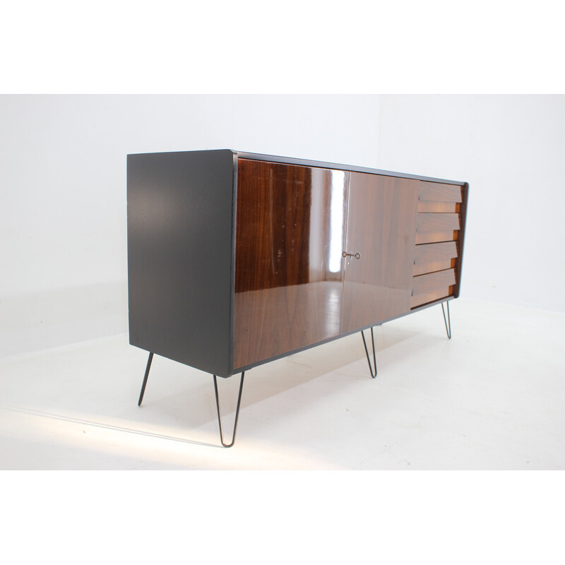 Vintage walnut sideboard by Jiri Jiroutek, Czechoslovakia 1960s