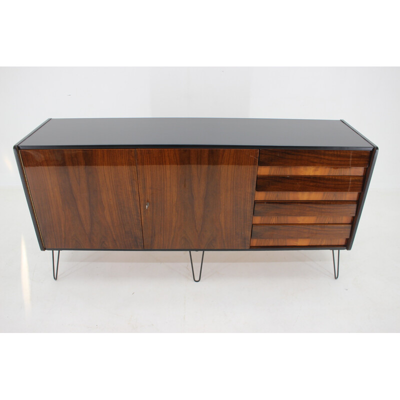 Vintage walnut sideboard by Jiri Jiroutek, Czechoslovakia 1960s