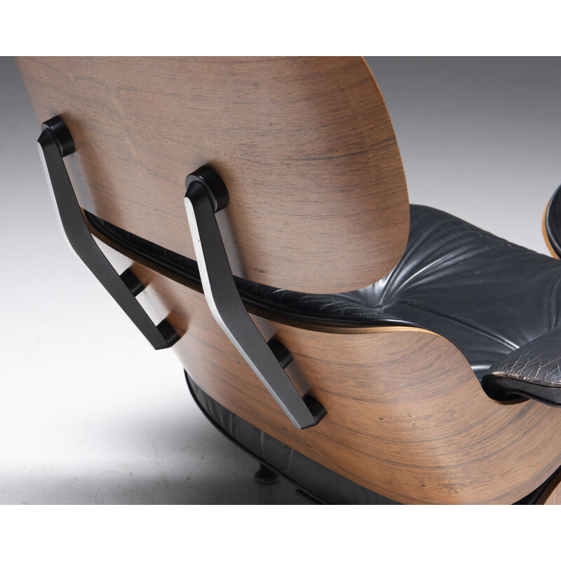 Vintage lounge chair with footrest by Ray and Charles Eames for Herman Miller, USA 1977