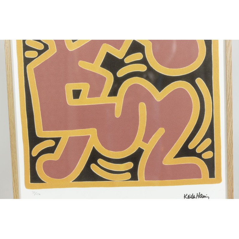 Vintage silkscreen by Keith Haring, 1990