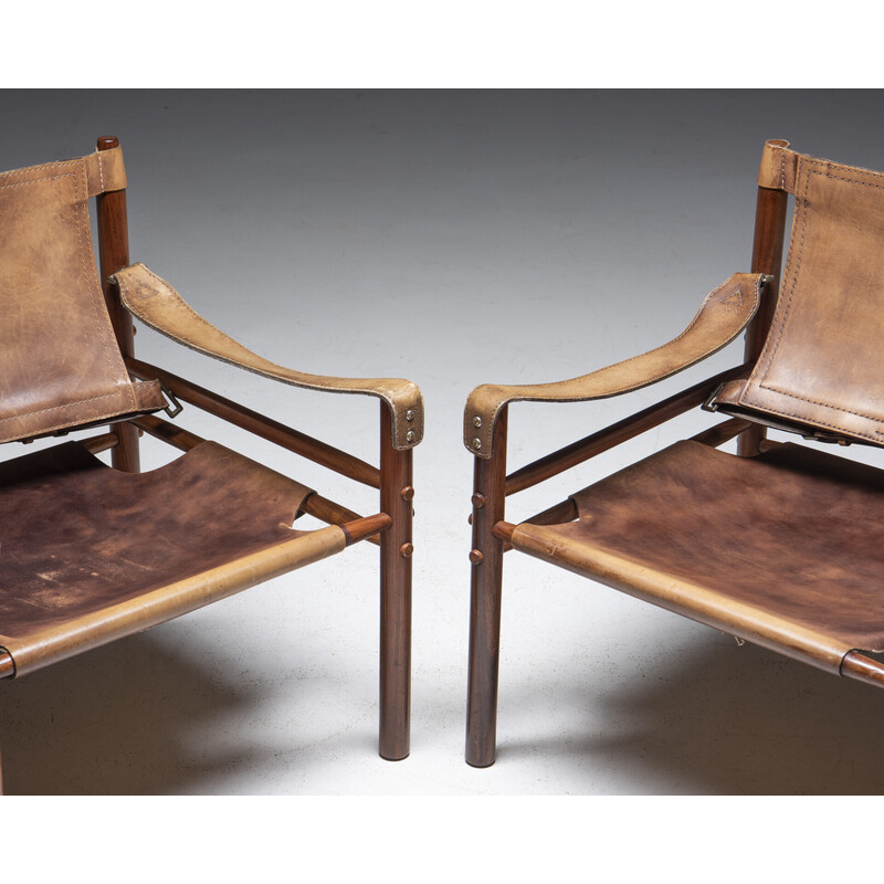Paar vintage "Sirocco" fauteuils van Arne Norell voor Norell Møbler, Zweden 1960