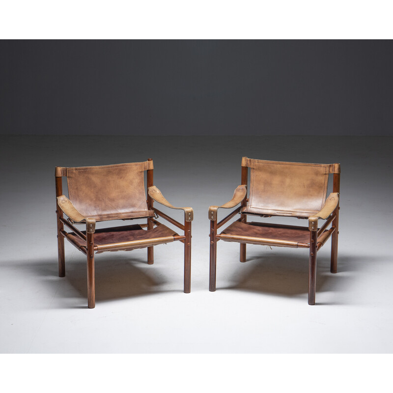 Paar vintage "Sirocco" fauteuils van Arne Norell voor Norell Møbler, Zweden 1960