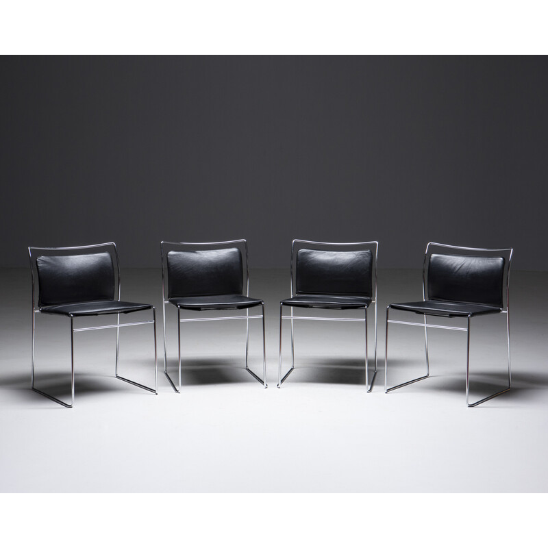 Set of 4 vintage "Tulu" chairs by Kazuhide Takahama for Gavina, Italy 1960