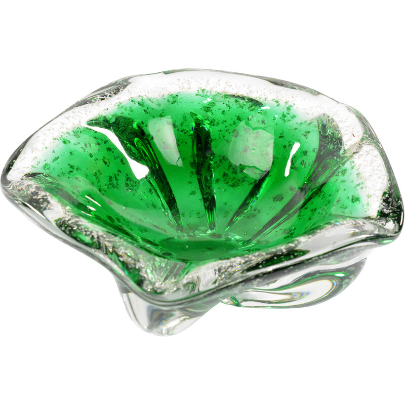 Vintage crystal ashtray by Huta Szkła Harrachov, Czechoslovakia 1960s