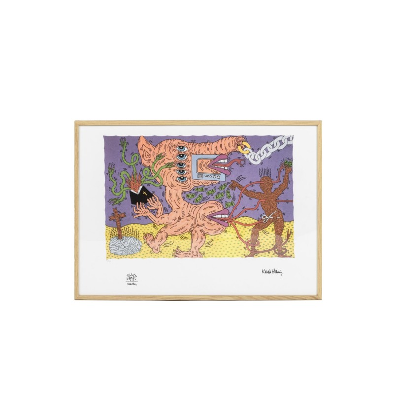 Vintage-Siebdruck von Keith Haring, 1990