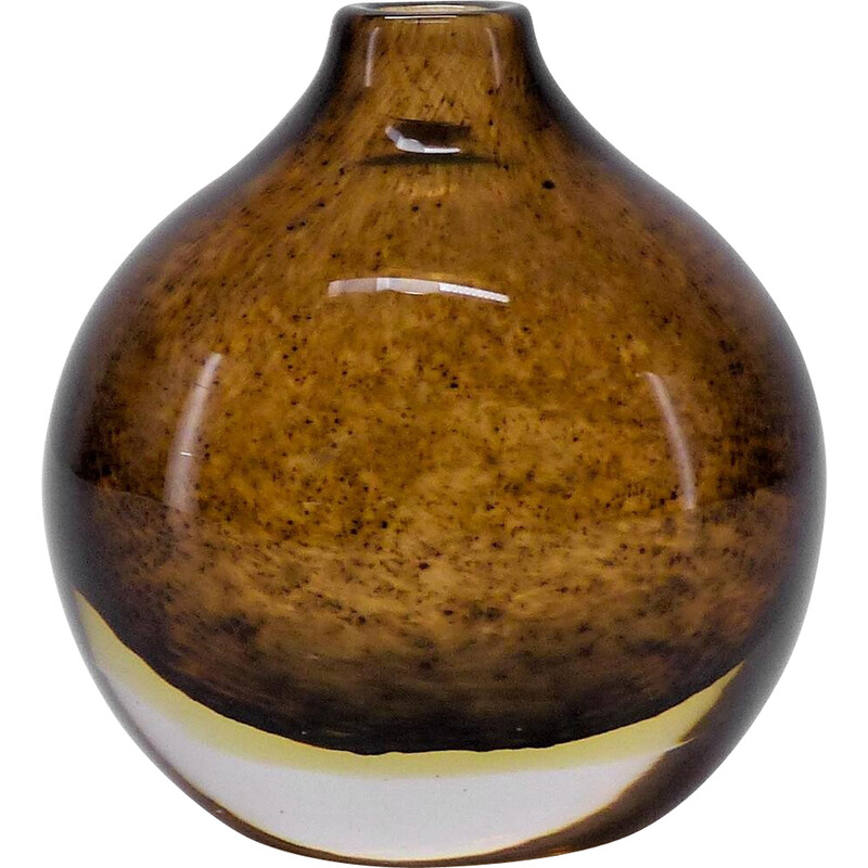 Vase vintage en verre soufflé par Gunnar Ander, 1960