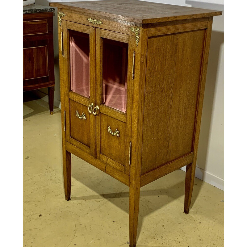 Vintage Art Deco oakwood display cabinet, 1925