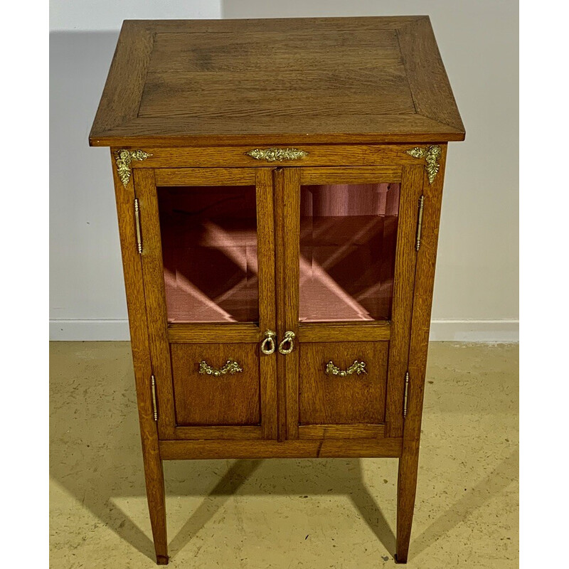 Vintage Art Deco oakwood display cabinet, 1925