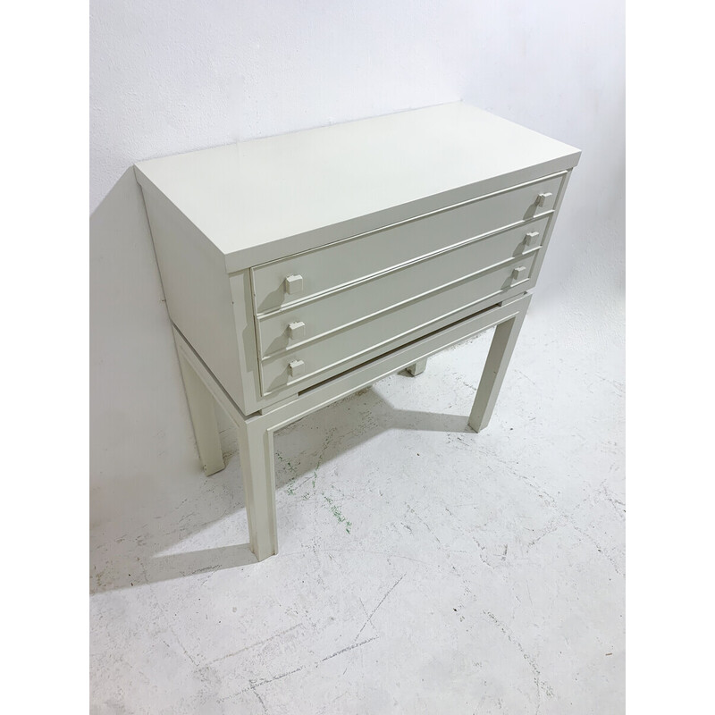 Mid-century white wood chest of drawers by Emiel Veranneman, 1958