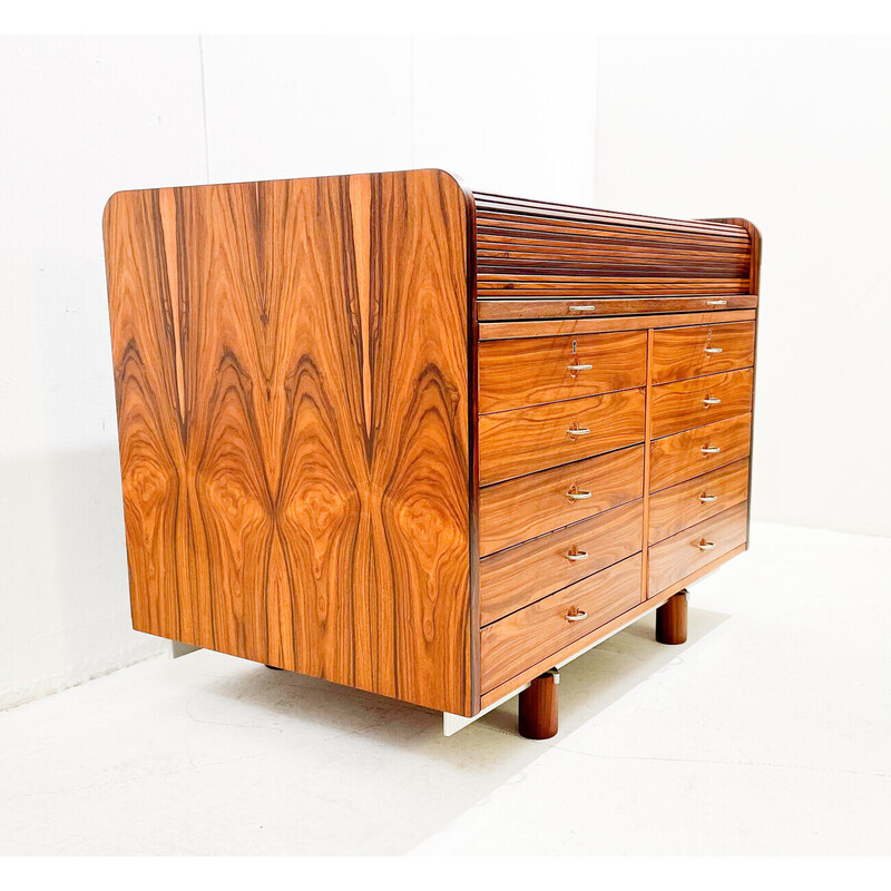 Mid-century walnut secretary model 804 by Gianfranco Frattini for Bernini, Italy 1960s