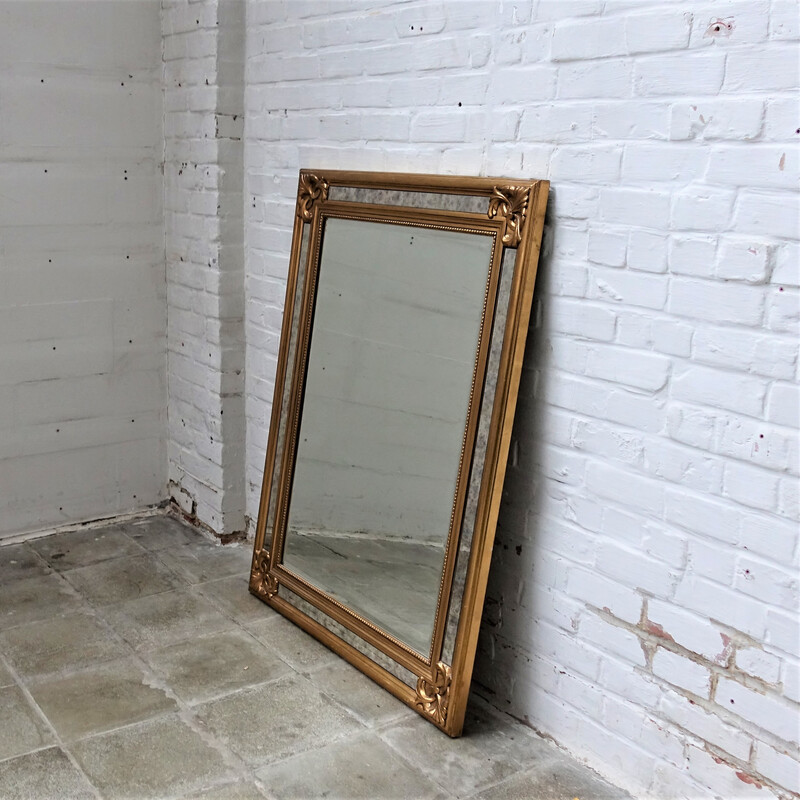 Vintage gilded mirror by Deknudt, 1970s