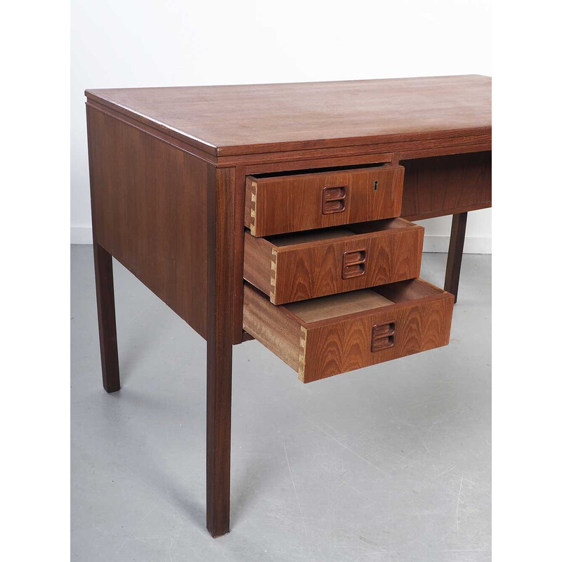 Vintage teak desk by Erik Brouer for Brouer Mobelfabrik, Denmark 1960s