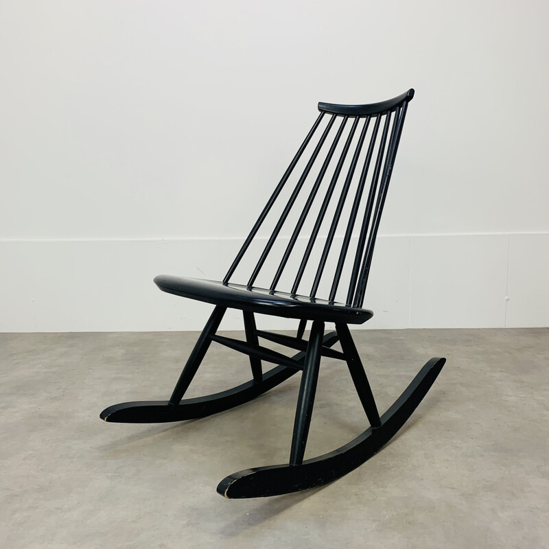 Chaise à bascule vintage "Mademoiselle" noir par Ilmari Tapiovaara, 1960