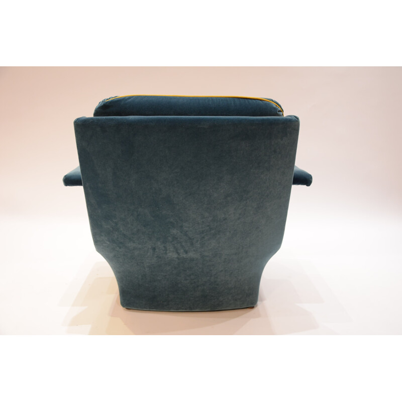 Blue armchair model Cube - 1970s