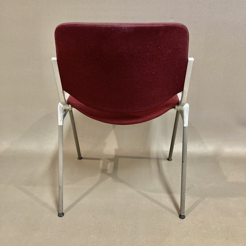 Ensemble de 4 chaises vintage en aluminium et métal par Giancarlo Piretti pour Castelli, 1960