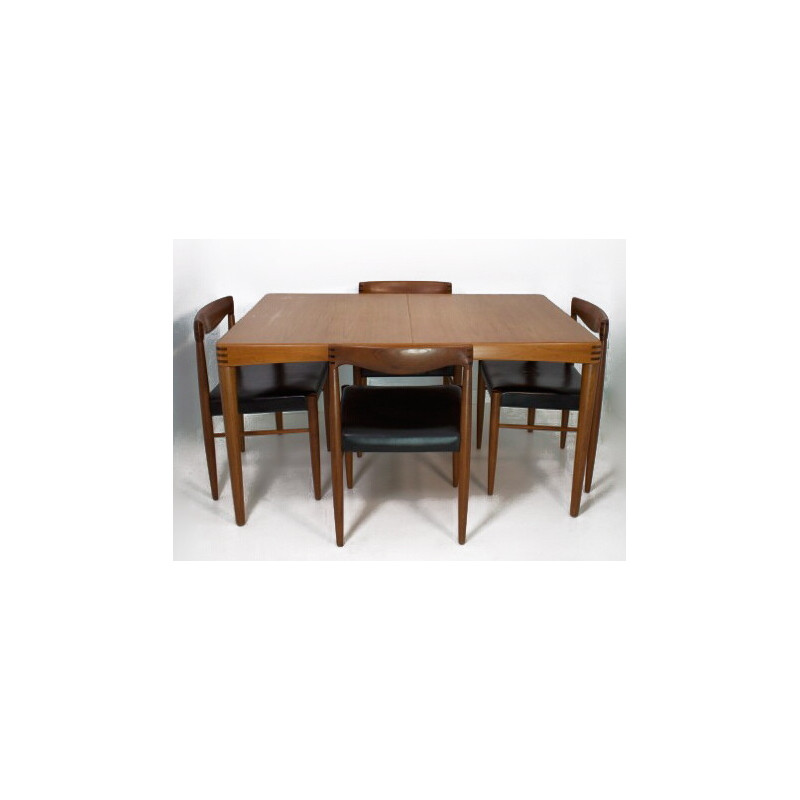 Vintage teak dining set by Henry Walter Klein for Bramin, Denmark 1960s