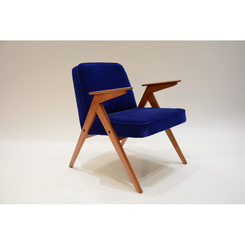 Blue armchair model BUNNY - 1960s